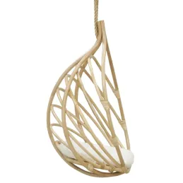 Fauteuil suspendu en rotin naturel + coussin