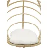 Fauteuil suspendu en rotin naturel + coussin