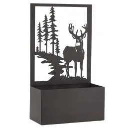 Jardinière en métal avec Treillis Cerf