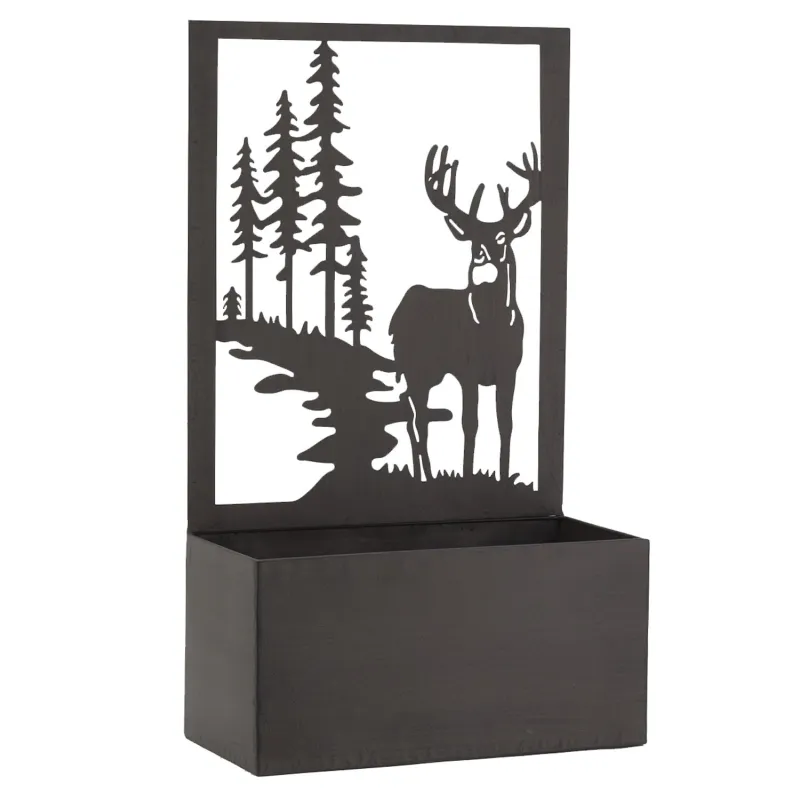 Jardinière en métal avec Treillis Cerf