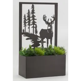Jardinière en métal avec Treillis Cerf