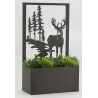 Jardinière en métal avec Treillis Cerf