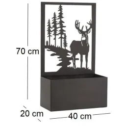 Jardinière en métal avec Treillis Cerf