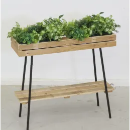 Potager sur pieds en bois recyclé