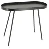 Table basse ovale en métal noir