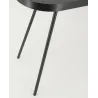 Table basse ovale en métal noir