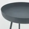 Table d'appoint ronde en métal