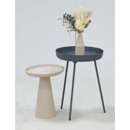 Table d'appoint ronde en métal