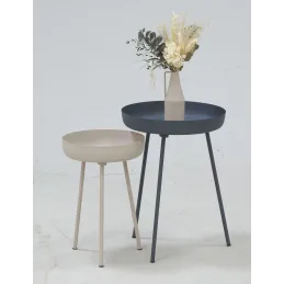 Table d'appoint ronde en métal