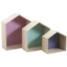 Etagère Niche Maison (Lot de 3)
