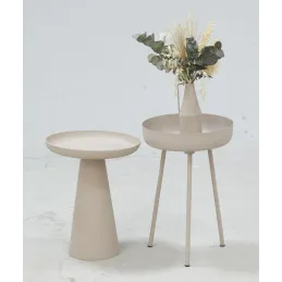 Table d'appoint ronde en métal
