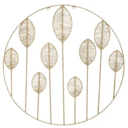 Décoration murale ajouré en jute - Feuille