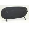 Table basse ovale en métal texturé noir
