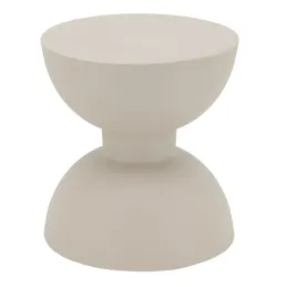 Table d'appoint ronde en métal Sablier