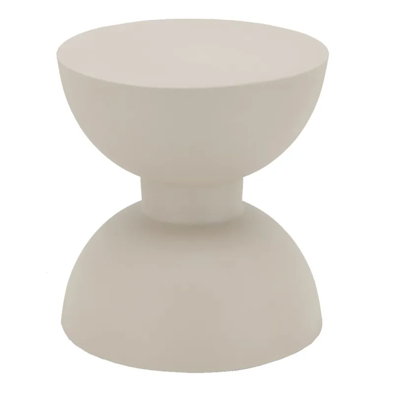 Table d'appoint ronde en métal Sablier
