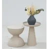 Table d'appoint ronde en métal Sablier