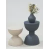 Table d'appoint ronde en métal Sablier