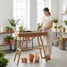 Table à rempoter en bois et métal