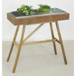 Table à rempoter en bois et métal