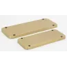 Plateaux rectangulaires en métal Fleurs retro (lot de 2)
