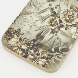 Plateaux rectangulaires en métal Fleurs retro (lot de 2)