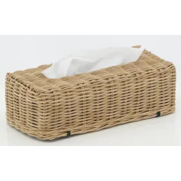Boîte à mouchoirs en rotin naturel