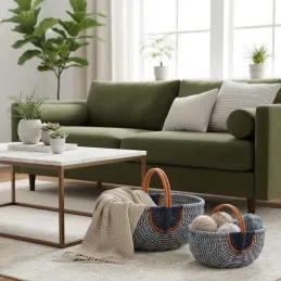 Duo de panier en rotin
