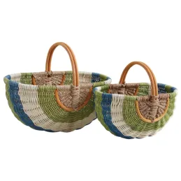 Duo de panier en rotin