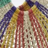 Sac demi-lune en jonc multicolore