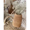 Hotte murale en rotin naturel