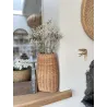 Hotte murale en rotin naturel