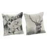 Coussin cerfs en coton (lot de 2)