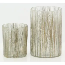 Photophores en verre Herbes dorées