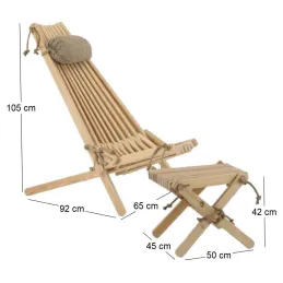Chilienne scandinave avec repose-pieds