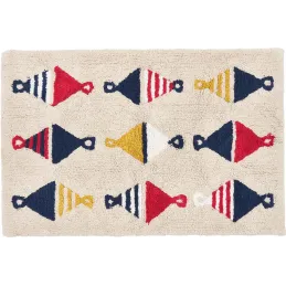 Tapis de bain en coton bouée 91 x 61 cm