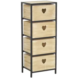 Commode 4 tiroirs en paulownia Lovely