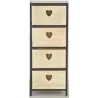 Commode 4 tiroirs en paulownia Lovely