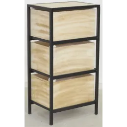 Commode 3 tiroirs en paulownia Lovely