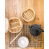 Sets de table en bambou (lot de 6) + plateau