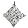 Coussin blanc à pois noirs 45 x 45