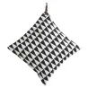 Coussin en coton avec sangle cuir