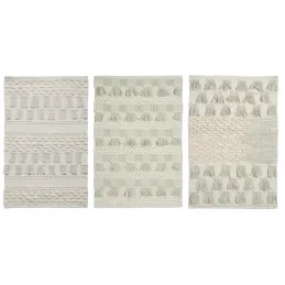 Tapis coton boule naturel
