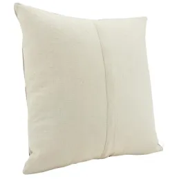 Coussin en coton beige à rivets
