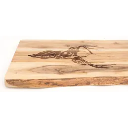 Grande planche à découper en bois d'acacia - Cerf