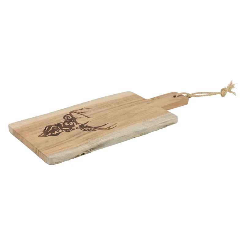 Grande planche à découper en bois d'acacia - Cerf