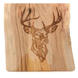 Grande planche à découper en bois d'acacia - Cerf