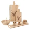Mortier et pilon en bois d'acacia