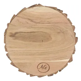 Dessous de plat en acacia avec écorce