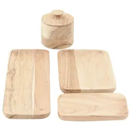 Boite ronde en bois d'acacia