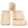 Boite ronde en bois d'acacia